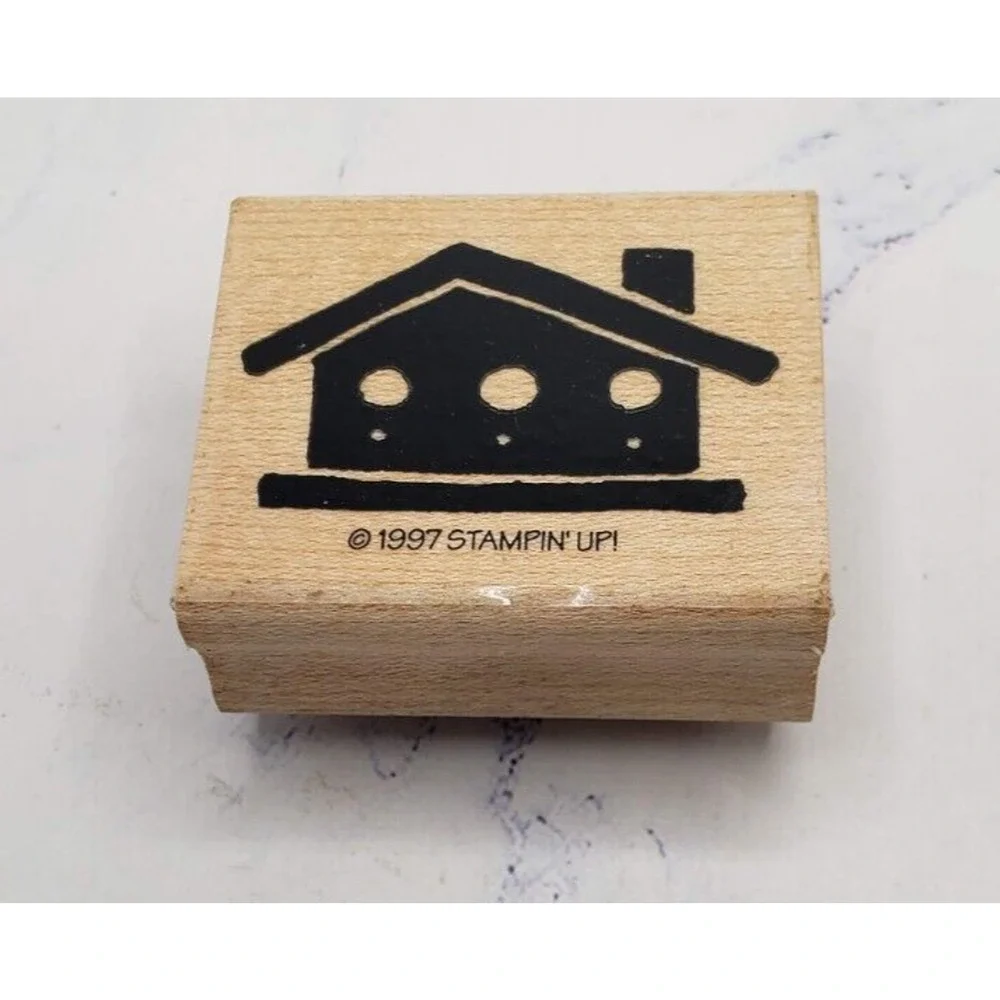 Stampin' Up! Bold Block House Wood Mounted Rubber Stamp